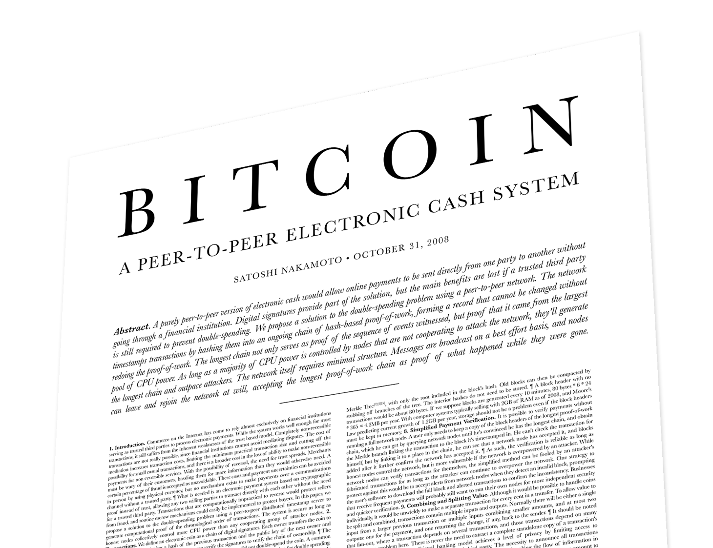 the white paper bitcoin